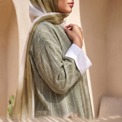 Stripe Linen Tuni-suit Set - Elegant 2-Piece