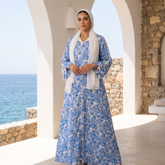 Linen Belted Maxi Dress - Elegant Resort Wear