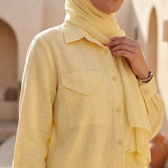 Classic Solid Linen Suit-Wide Leg Pants 2-Piece Set