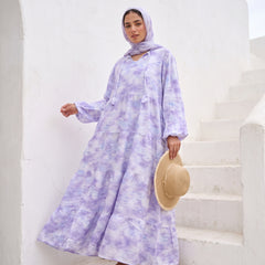 Dye Crinkle Linen Maxi Dress