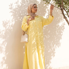 Button-Front Linen Shirt Dress