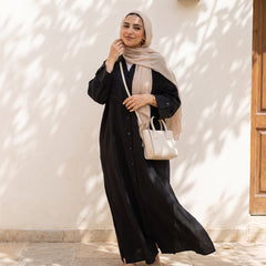Button-Front Linen Shirt Dress