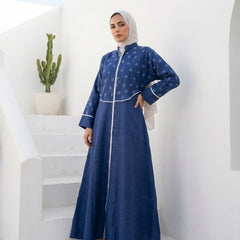 Linen Embroidered Abaya