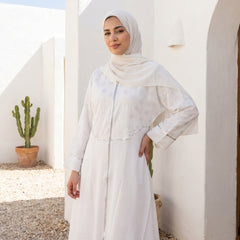 Linen Embroidered Abaya
