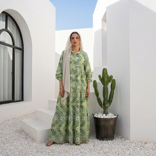 Printed Linen Dress