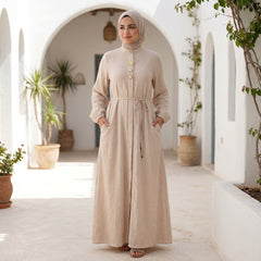 Linen Dress with Side Pockets