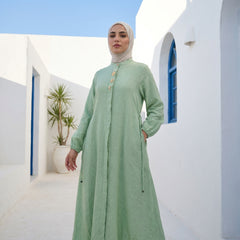 Linen Dress with Side Pockets
