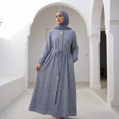 Linen Dress with Side Pockets