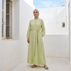 Linen Dress with Side Pockets