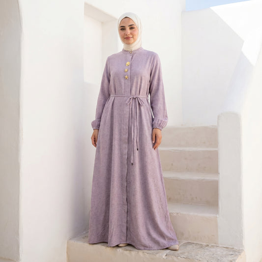 Linen Dress with Side Pockets