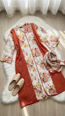 Floral Linen Charming Abaya