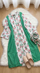 Floral Linen Charming Abaya
