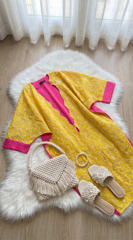 Embroidered Linen Cardigan – One Size
