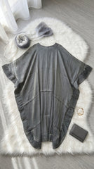 Flowy Chiffon Abaya with Soft Ruffle Details – Free Size