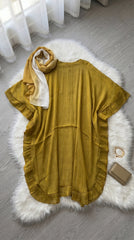 Flowy Chiffon Abaya with Soft Ruffle Details – Free Size