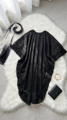 Flowy Chiffon Abaya with Soft Ruffle Details – Free Size