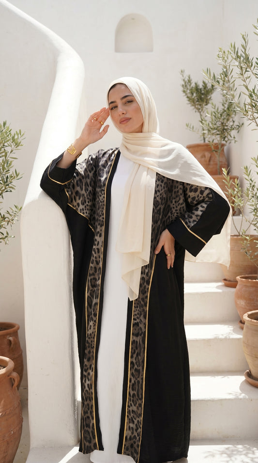 Leopard Print Linen Cardigan – Free Size