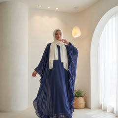 Flowy Chiffon Abaya with Soft Ruffle Details – Free Size