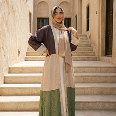 Multi-Tone Printed Linen Cardigan – Chic Modest Statement