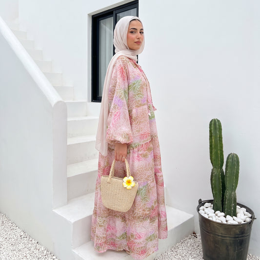Printed Cotton Vibrant Dress