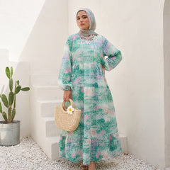 Printed Cotton Vibrant Dress