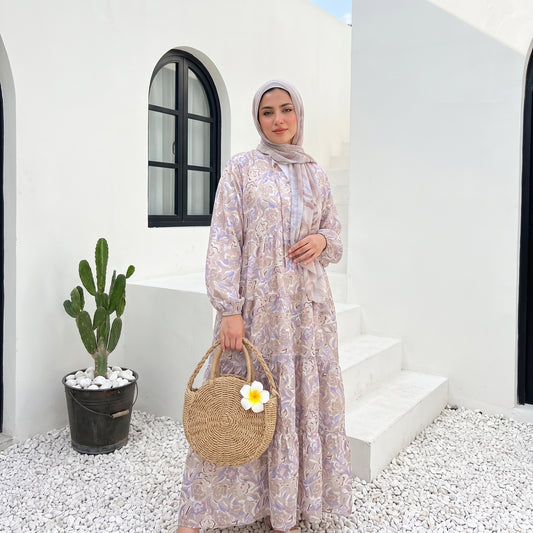 Printed Cotton Vibrant Dress