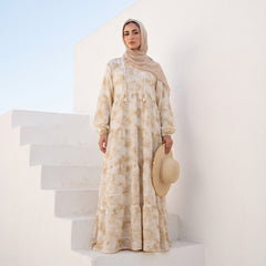 Dye Crinkle Linen Maxi Dress