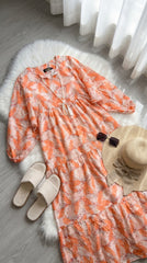 Fancy Printed Tiered Summer Dress