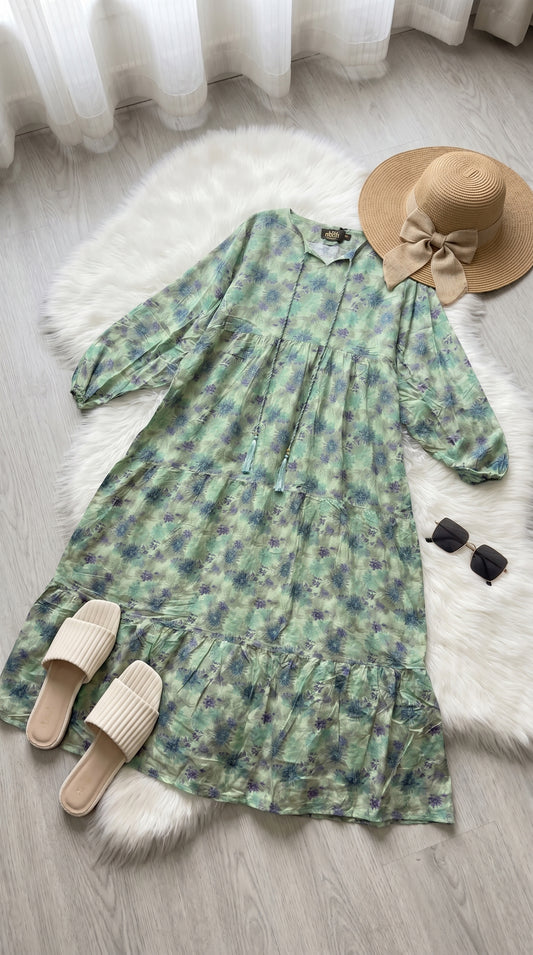 Fancy Printed Tiered Summer Dress