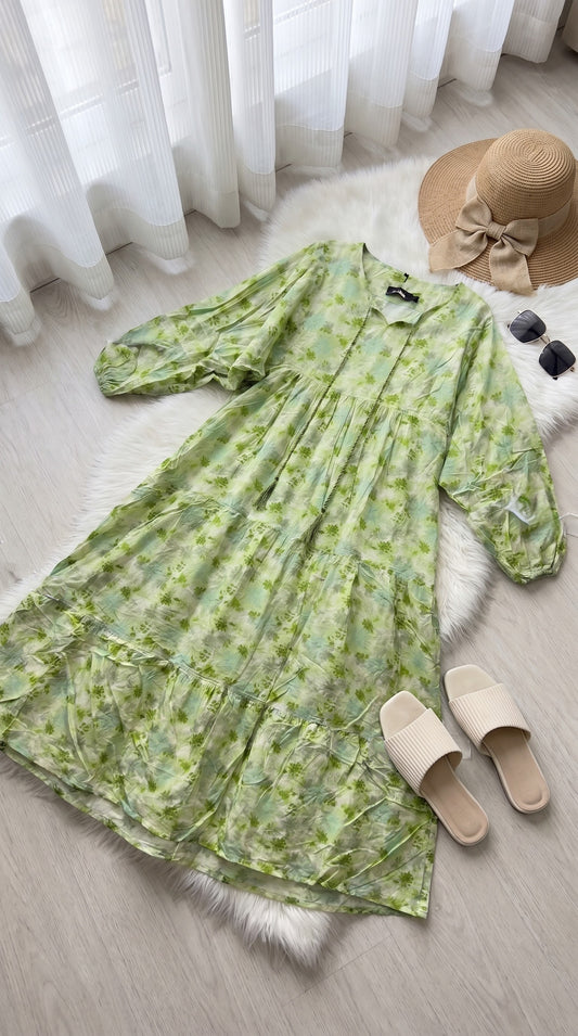 Fancy Printed Tiered Summer Dress
