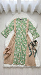 Floral Linen Charming Abaya