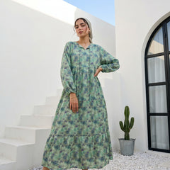 Fancy Printed Tiered Summer Dress