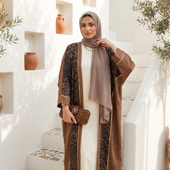 Leopard Print Linen Cardigan – Free Size