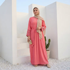 Crinkle Linen Dress