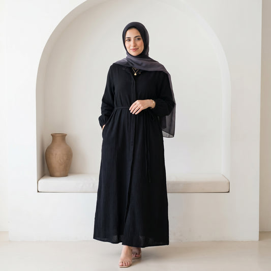 Linen Belted Dress
