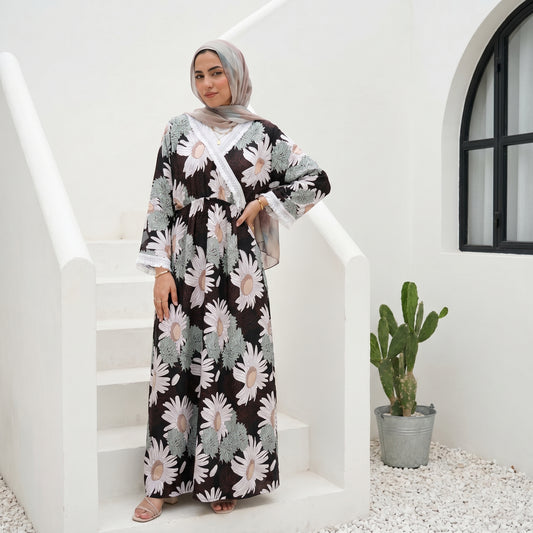 Floral Cotton Vibran Dress