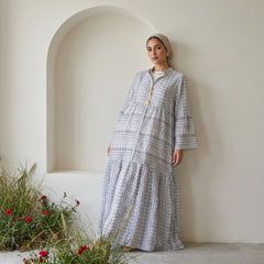 Pure Linen Embroidered Dress