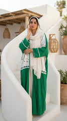 Pure Linen Cardigan with Mirror Sequins