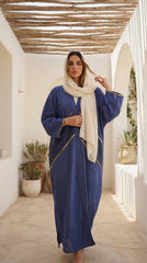 Linen Cardigan with Guipure Details – Elegant Modest Layering Piece