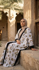 Printed Linen Cardigan – Modest Elegant Layering Piece