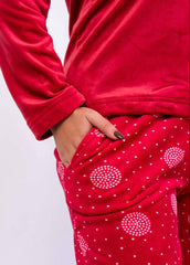 Nice day Velvet Pajama Set – Soft Plush Two-Piece | Winter Homewear