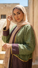 Multi-Tone Printed Linen Cardigan – Chic Modest Statement