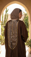 Textured Linen Cardigan with Snake Print – Statement Piece