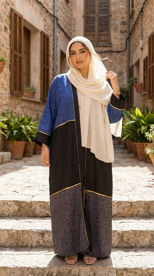 Multi-Tone Printed Linen Cardigan – Chic Modest Statement