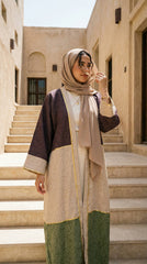 Multi-Tone Printed Linen Cardigan – Chic Modest Statement