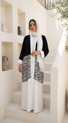 Colorblock Modest Cardigan .