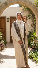Textured Linen Cardigan with Snake Print – Statement Piece