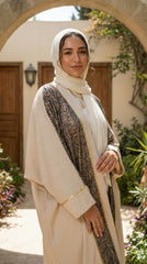 Textured Linen Cardigan with Snake Print – Statement Piece