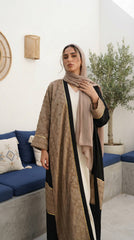 Two-Tone Linen Cardigan with Textured Details – Minimal Chic Layer