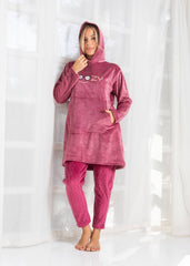 Cozy Velvet Hoodie Set – Two-Piece Winter Homewear | Fulana